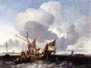 BACKHUYSEN, Ludolf Ships on the Zuiderzee before the Fort of Naarden fgg oil